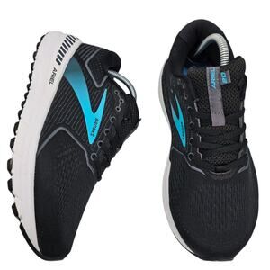 Brooks Ariel 20 Black Ebony Blue Womens 9 Extra Wide 2E Running Shoes